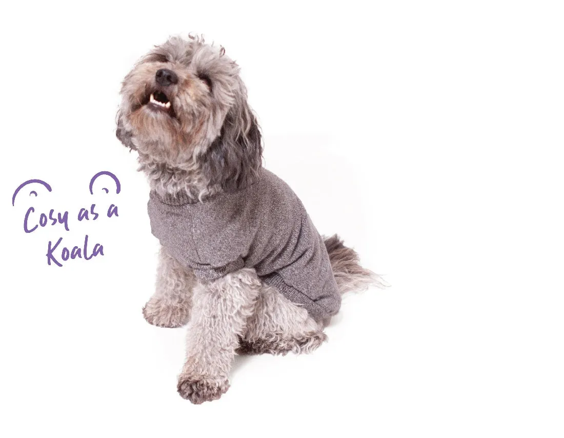 1 Pet X Kazoo Dog Rug Jumper Gumnut Soft Knit Grey