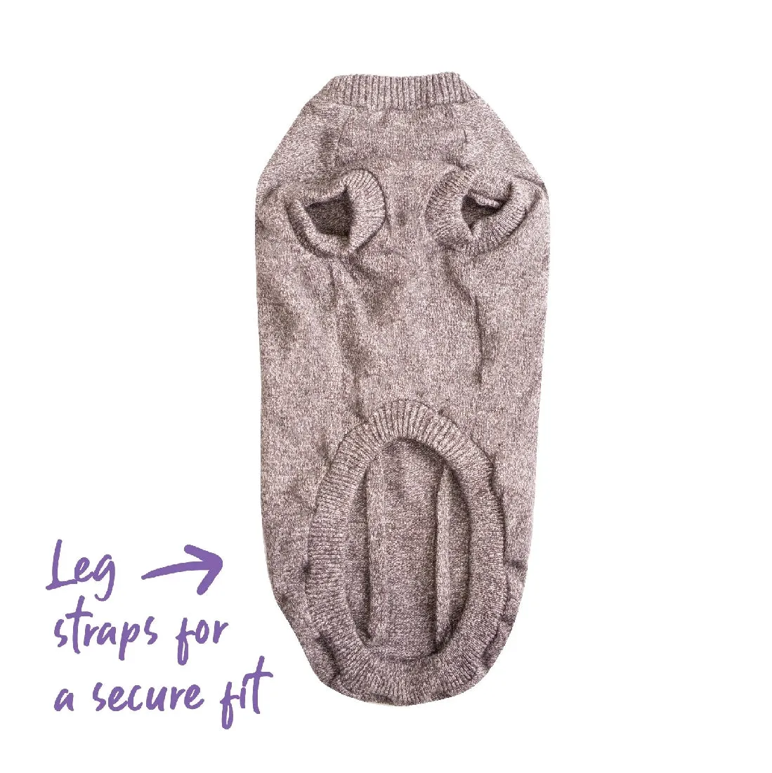 1 Pet X Kazoo Dog Rug Jumper Gumnut Soft Knit Grey