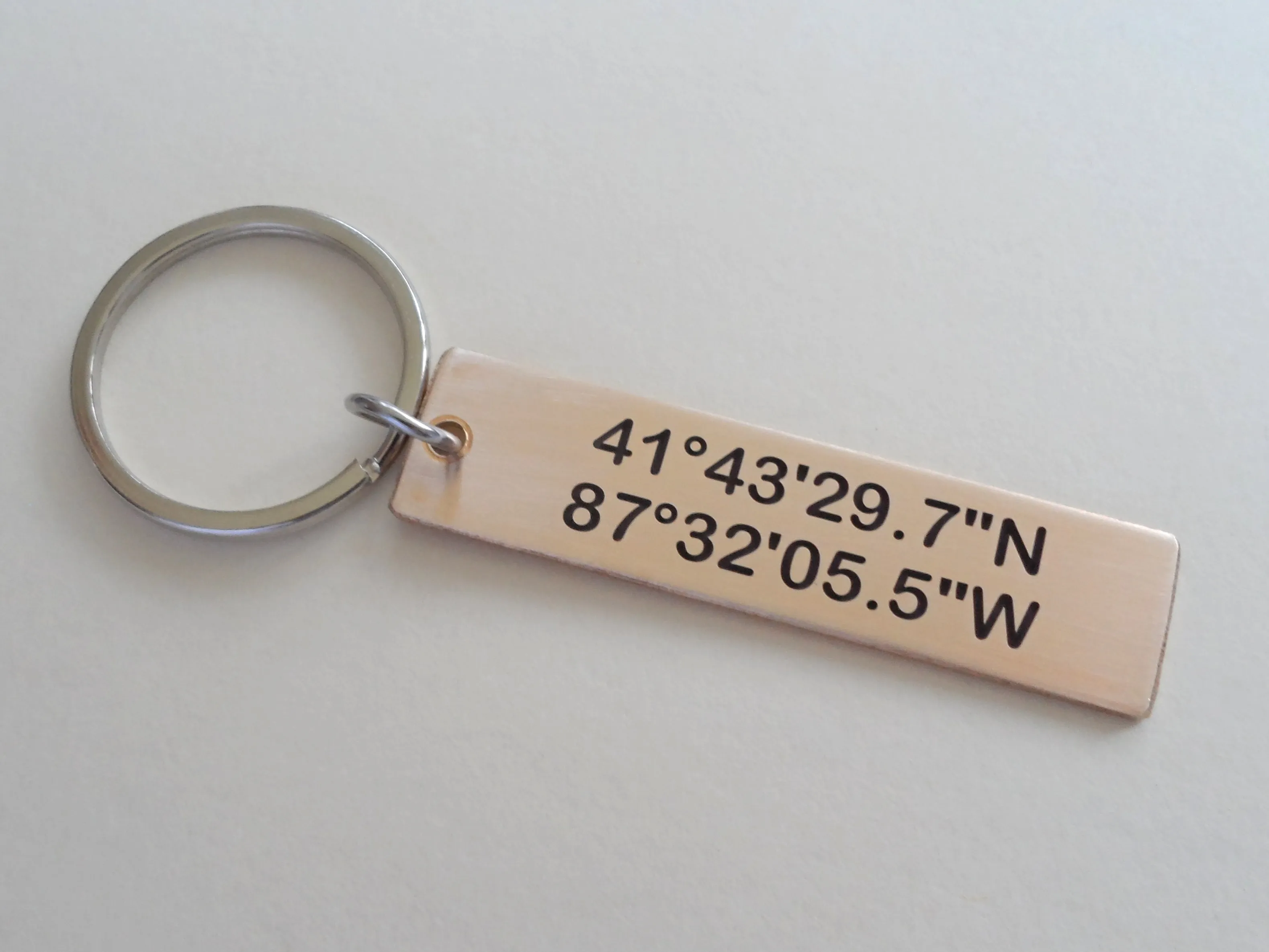 19 Year Anniversary Gift • Bronze Tag Keychain Engraved w/ "6,935 Days, Happy 19th" Handmade by Jewelry Everyday