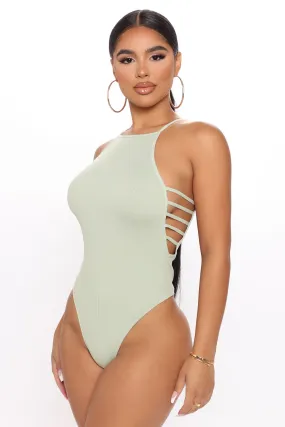 A Night With You Seamless Bodysuit - Sage