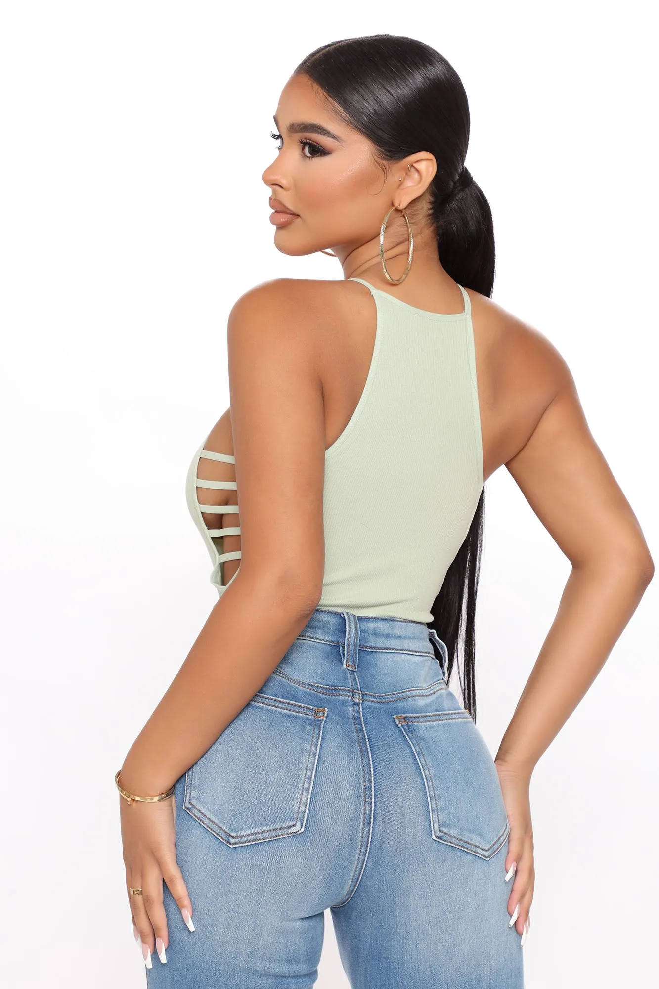 A Night With You Seamless Bodysuit - Sage
