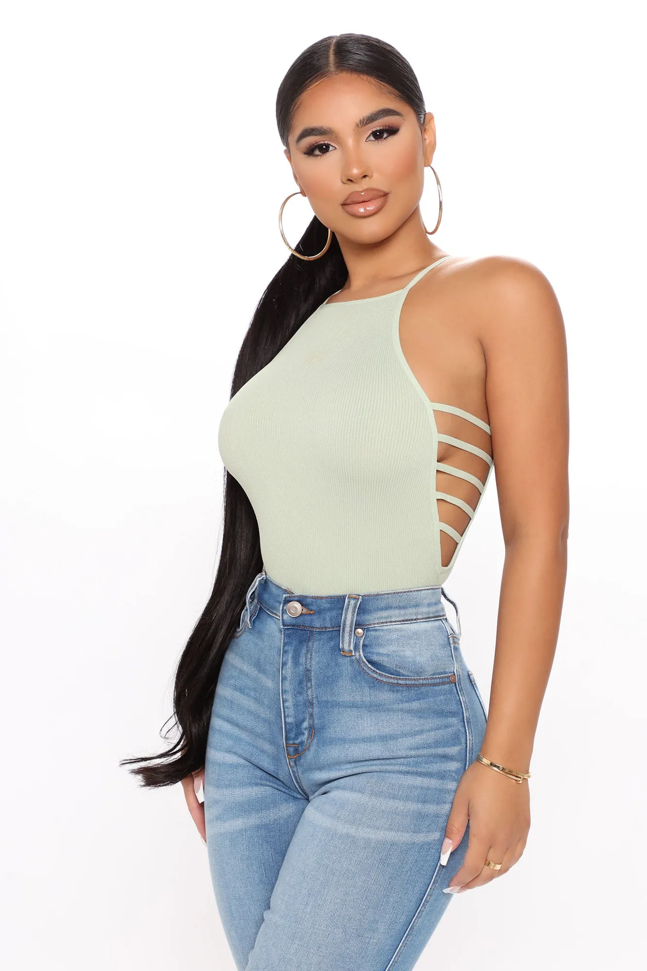 A Night With You Seamless Bodysuit - Sage
