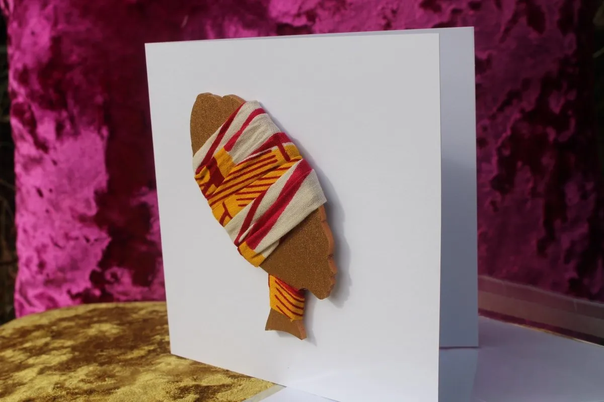African Card Card Made with Recycled Wood and Eco Friendly Paper