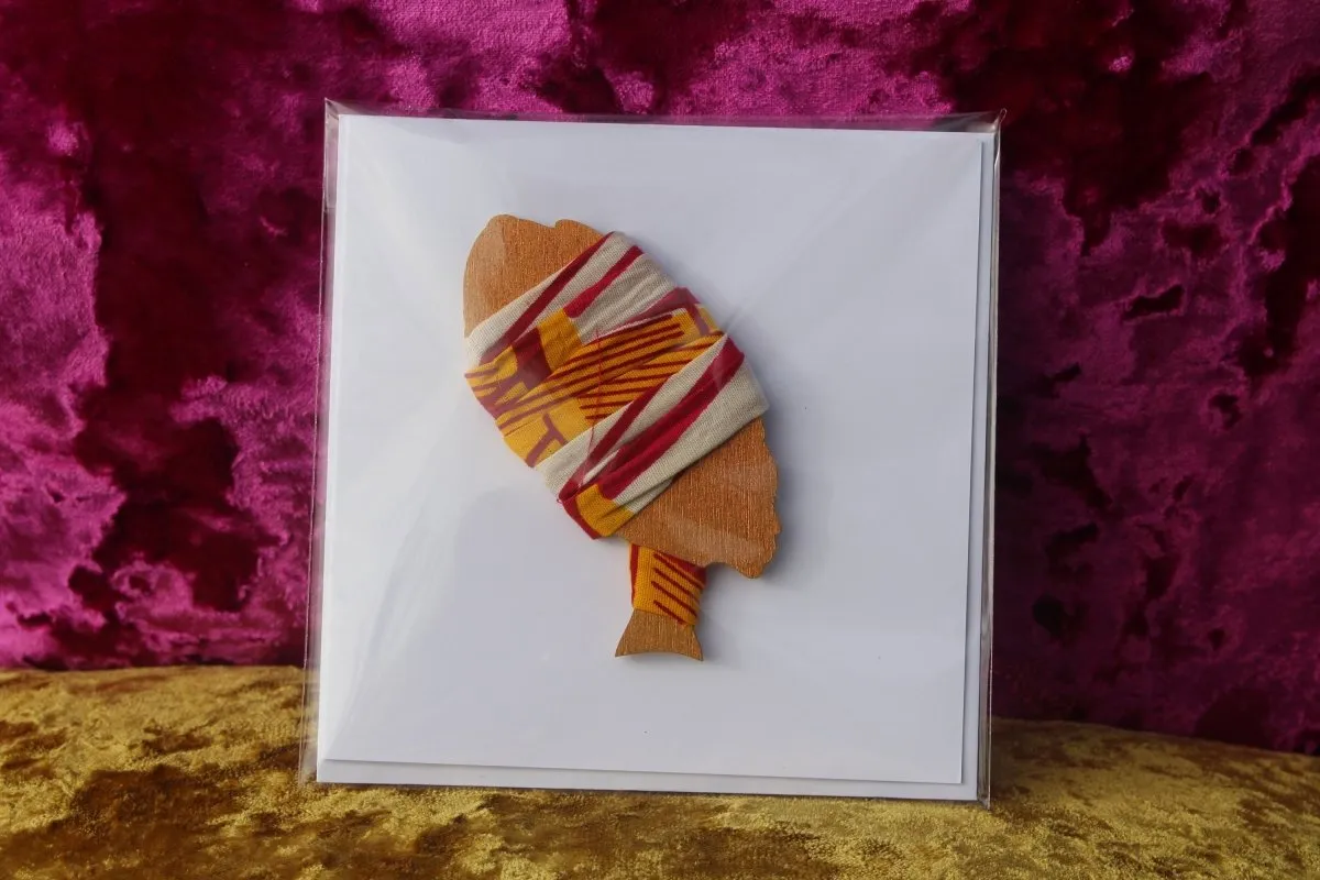 African Card Card Made with Recycled Wood and Eco Friendly Paper