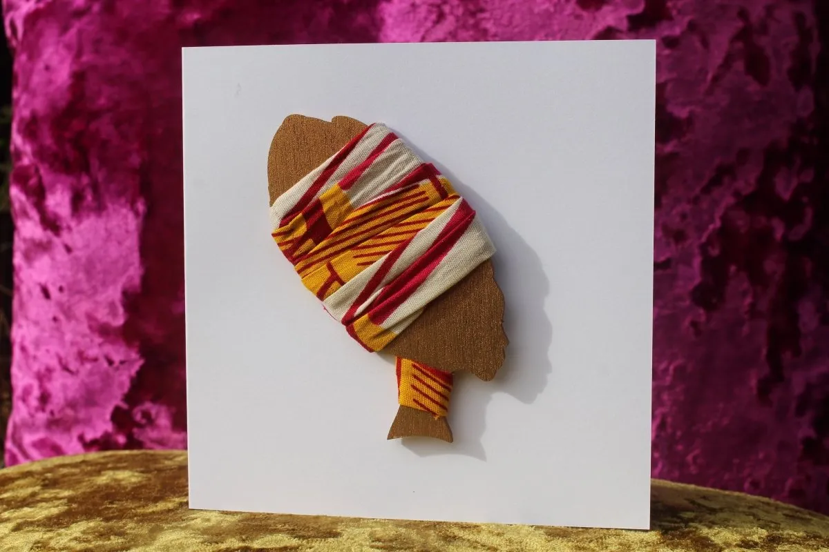 African Card Card Made with Recycled Wood and Eco Friendly Paper