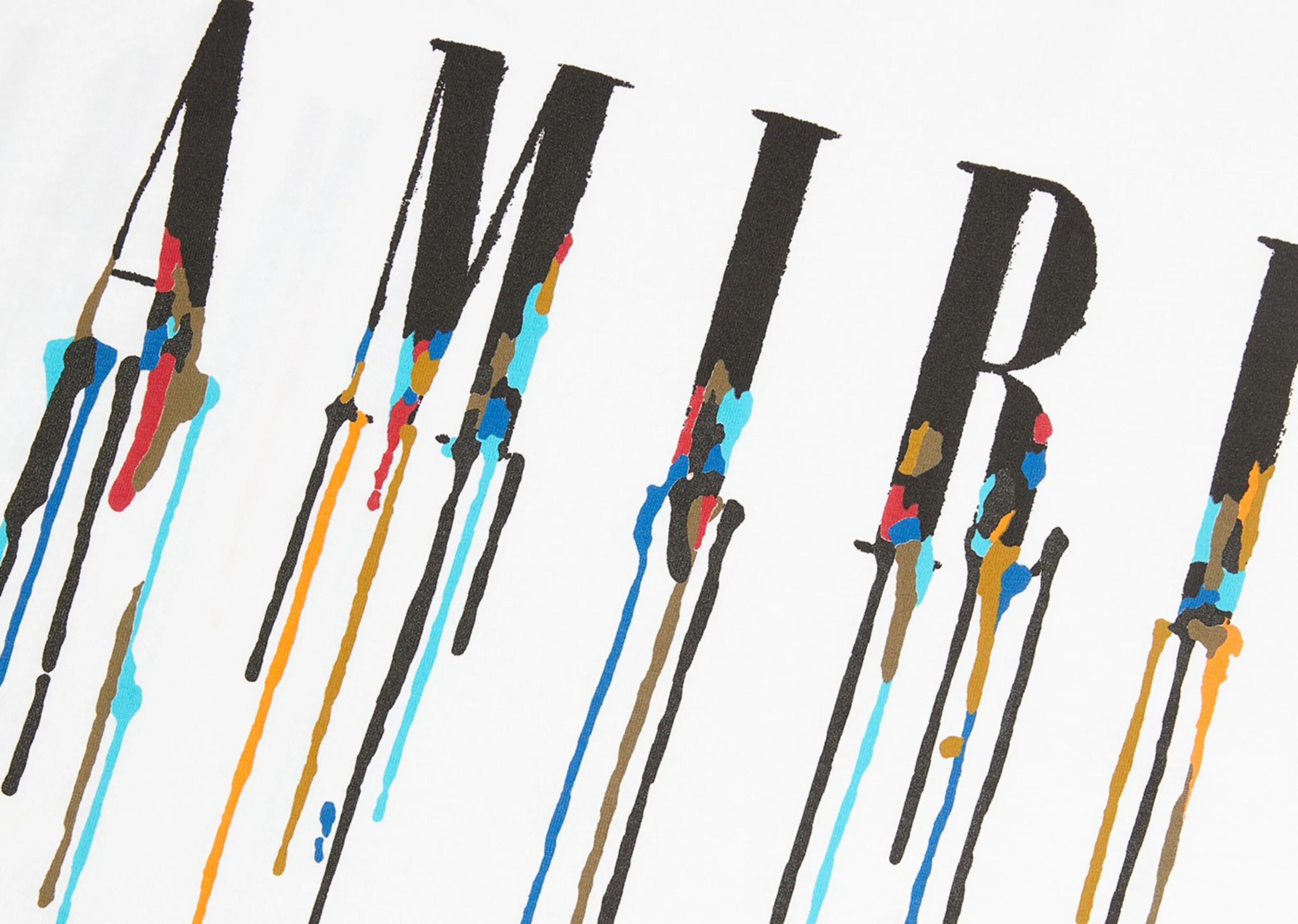 Amiri - Paint Drip Core Logo White T-Shirt