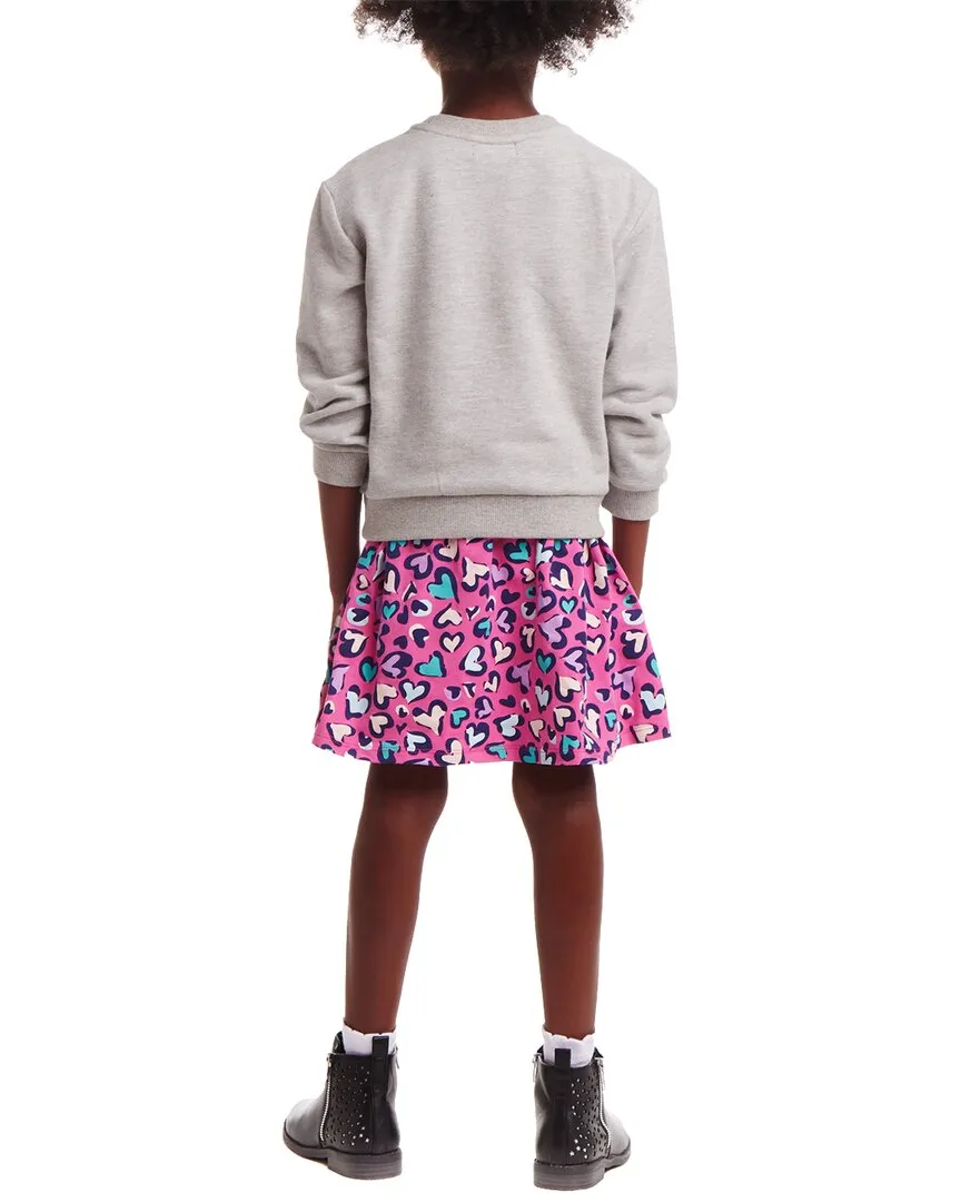 Andy & Evan Heather Terry Crewneck & Jersey Dress Set