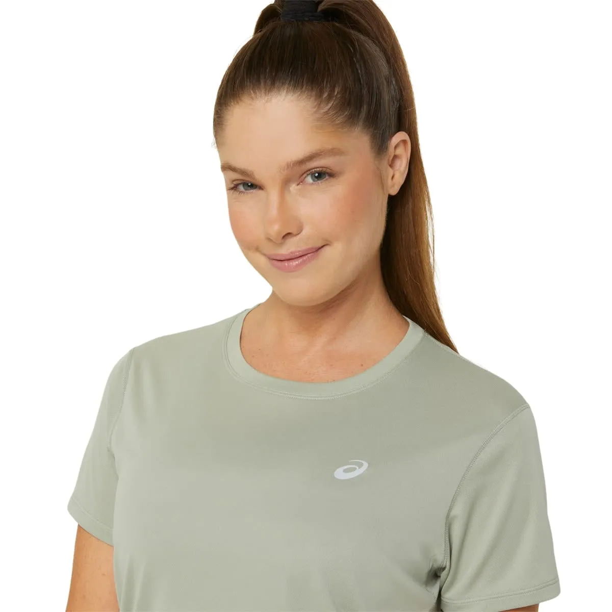Asics Women&#x27;s Core Short Sleeve Top Olive Grey | Buy Asics Women&#x27;s Core Short Sleeve Top Olive Grey here | Outnorth