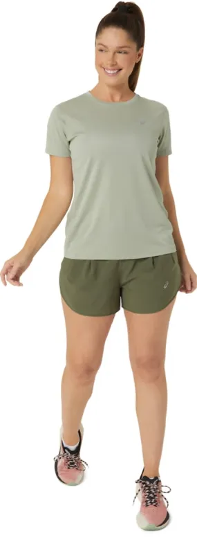 Asics Women&#x27;s Core Short Sleeve Top Olive Grey | Buy Asics Women&#x27;s Core Short Sleeve Top Olive Grey here | Outnorth