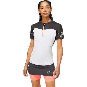 Asics Women&#x27;s Fujitrail Top Graphite Grey/Brilliant White | Buy Asics Women&#x27;s Fujitrail Top Graphite Grey/Brilliant White here | Outnorth