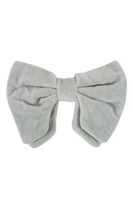 Avant Garde Bowtie - Light Grey Velvet