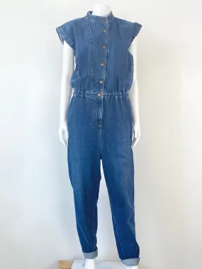 Bassike Blue Denim Jumpsuit - AU8