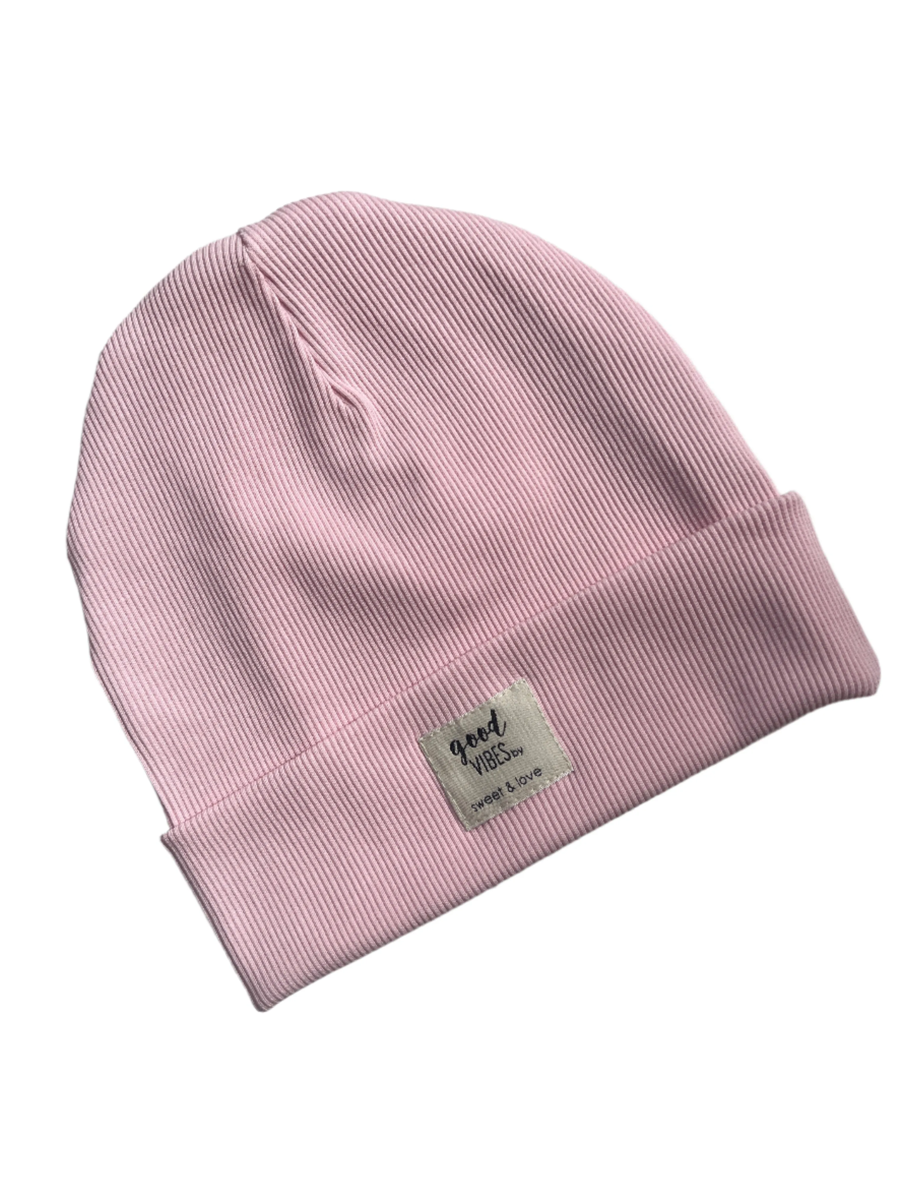 Beanie folded Light pink