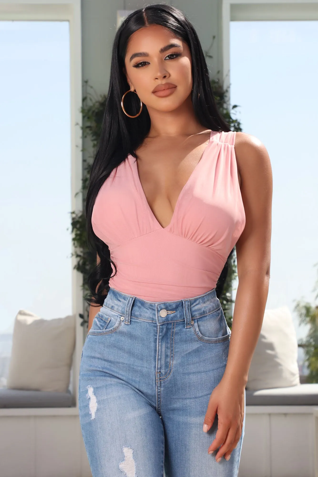 Beautiful Day Mesh Bodysuit - Pink