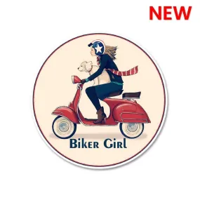 Biker Girl Sticker