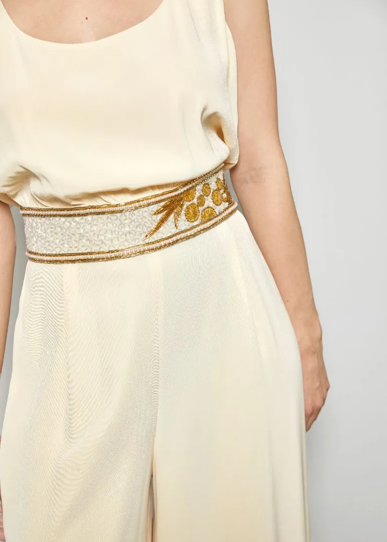 Bob Mackie Cream Jumpsuit