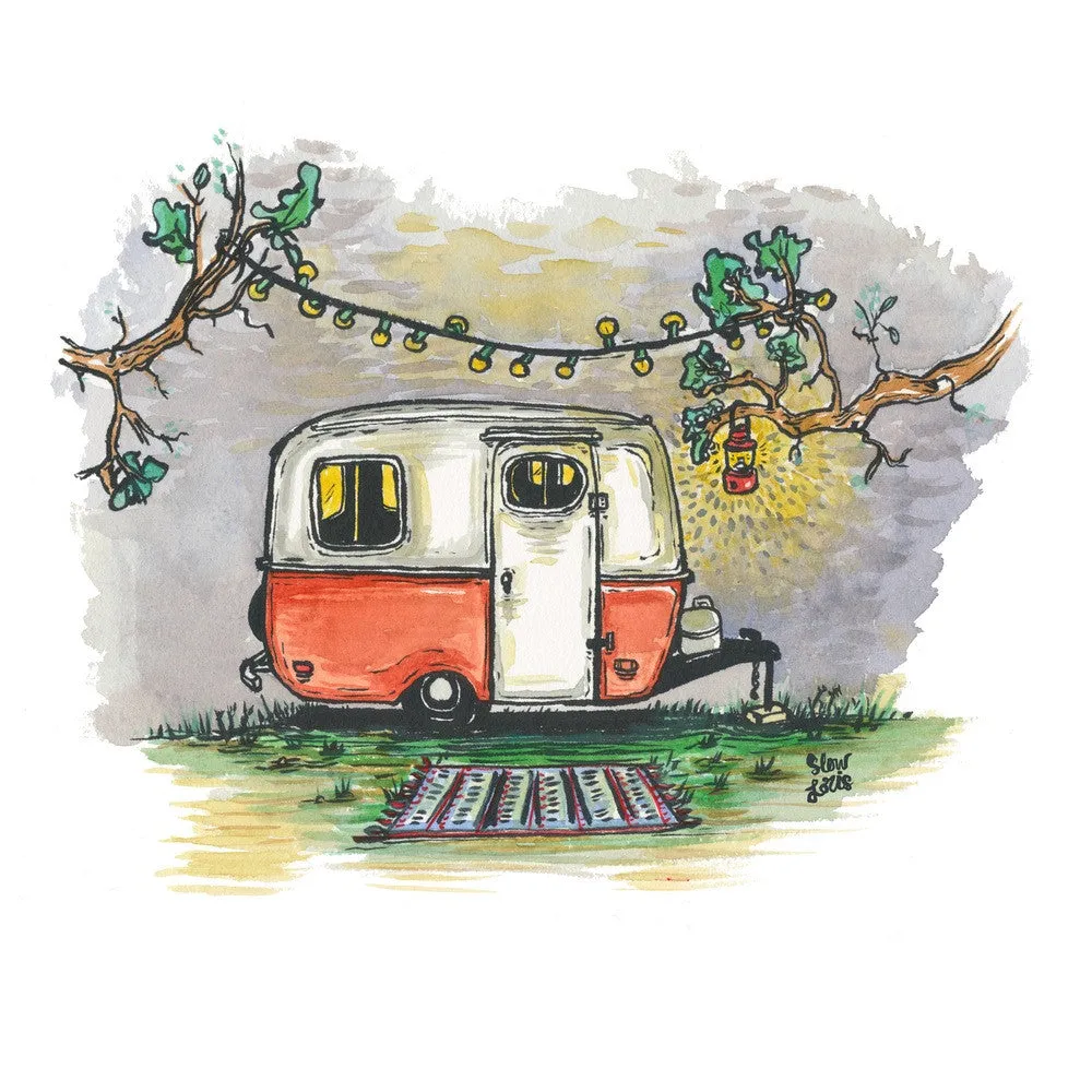 Boler Camper Art Print