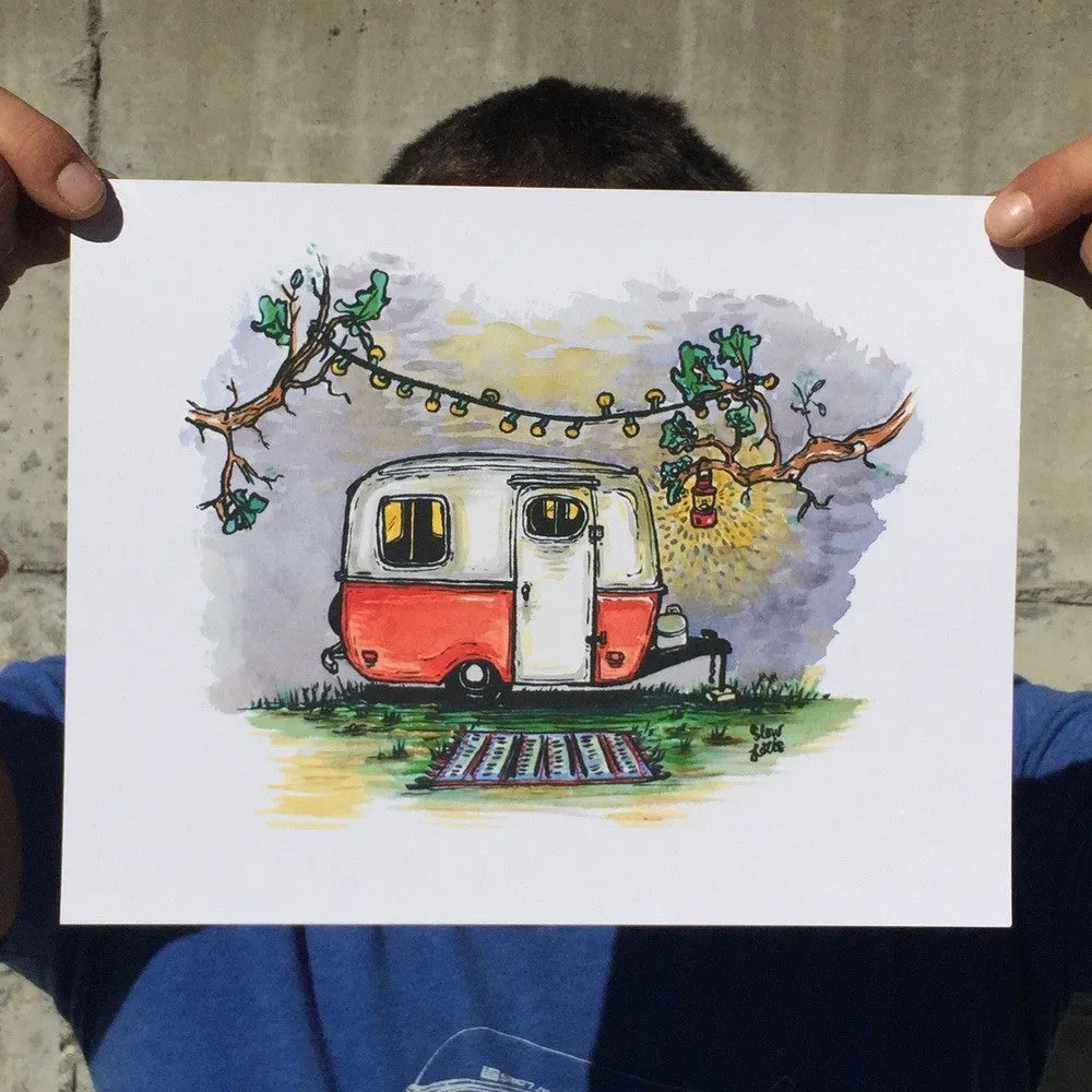 Boler Camper Art Print