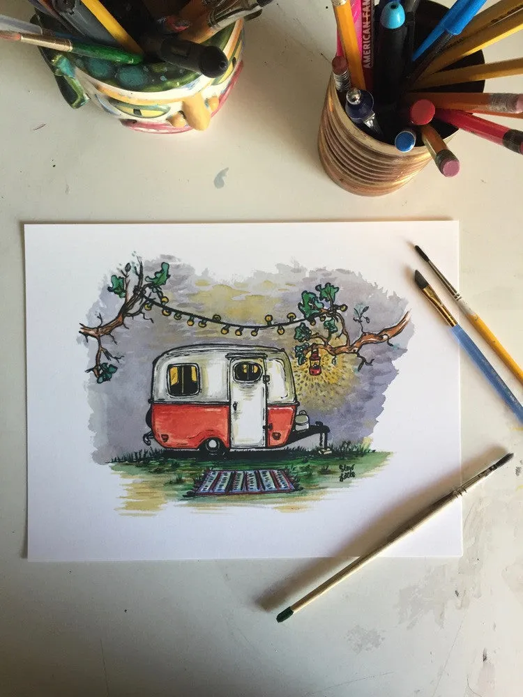 Boler Camper Art Print
