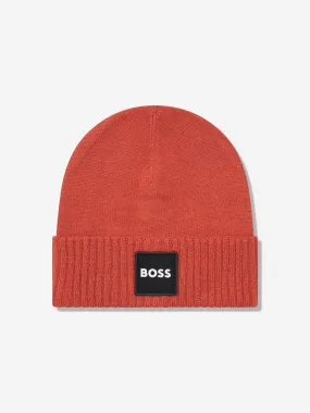BOSS Boys Pull On Hat in Orange