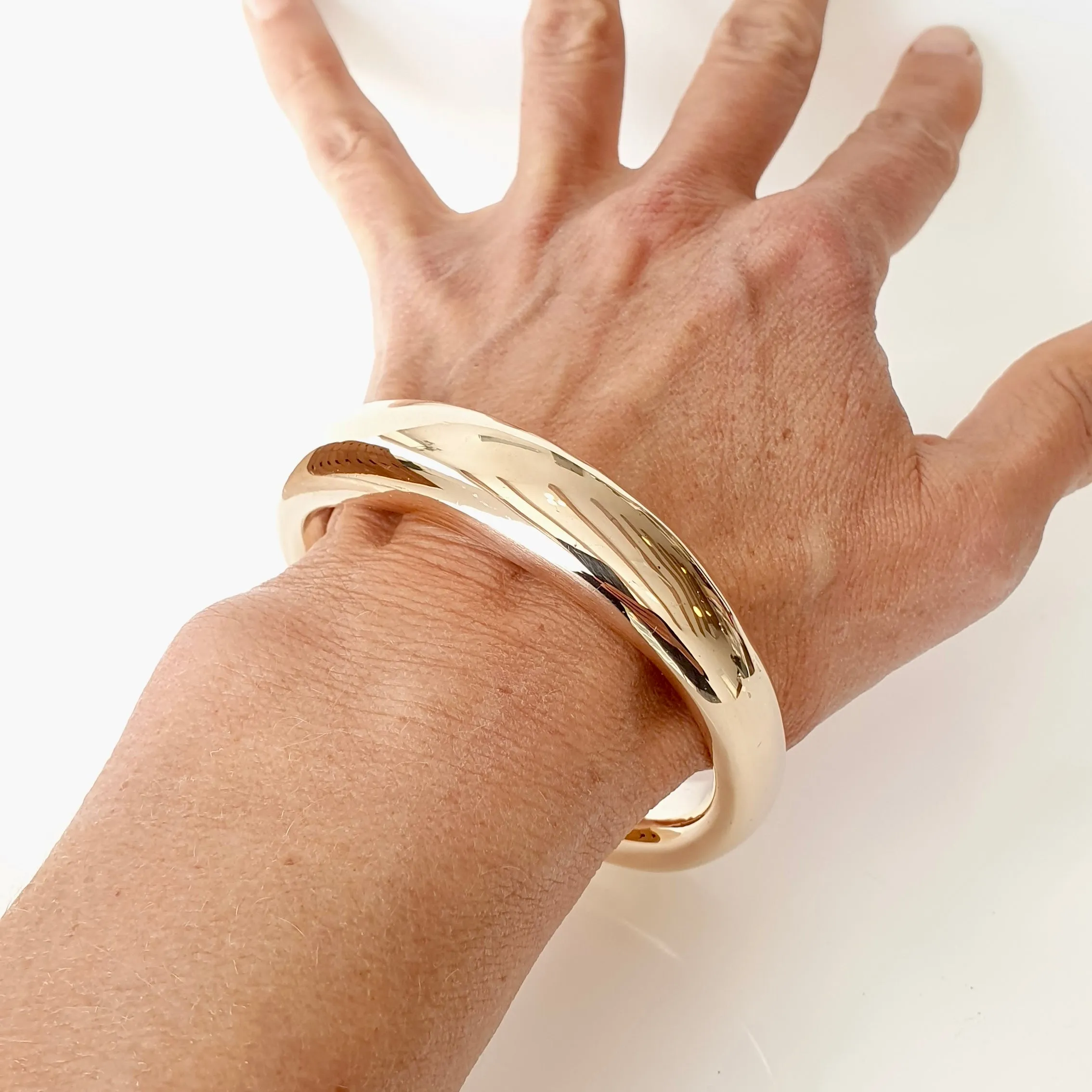 Bronze Organic Bangle 15mm