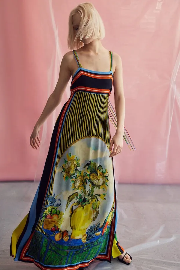 BRUNO SUNRAY PLEATED GOWN
