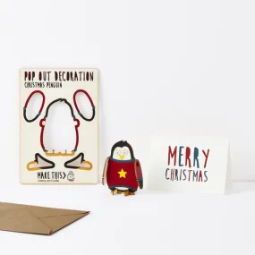 Christmas Penguin Pop Out Card