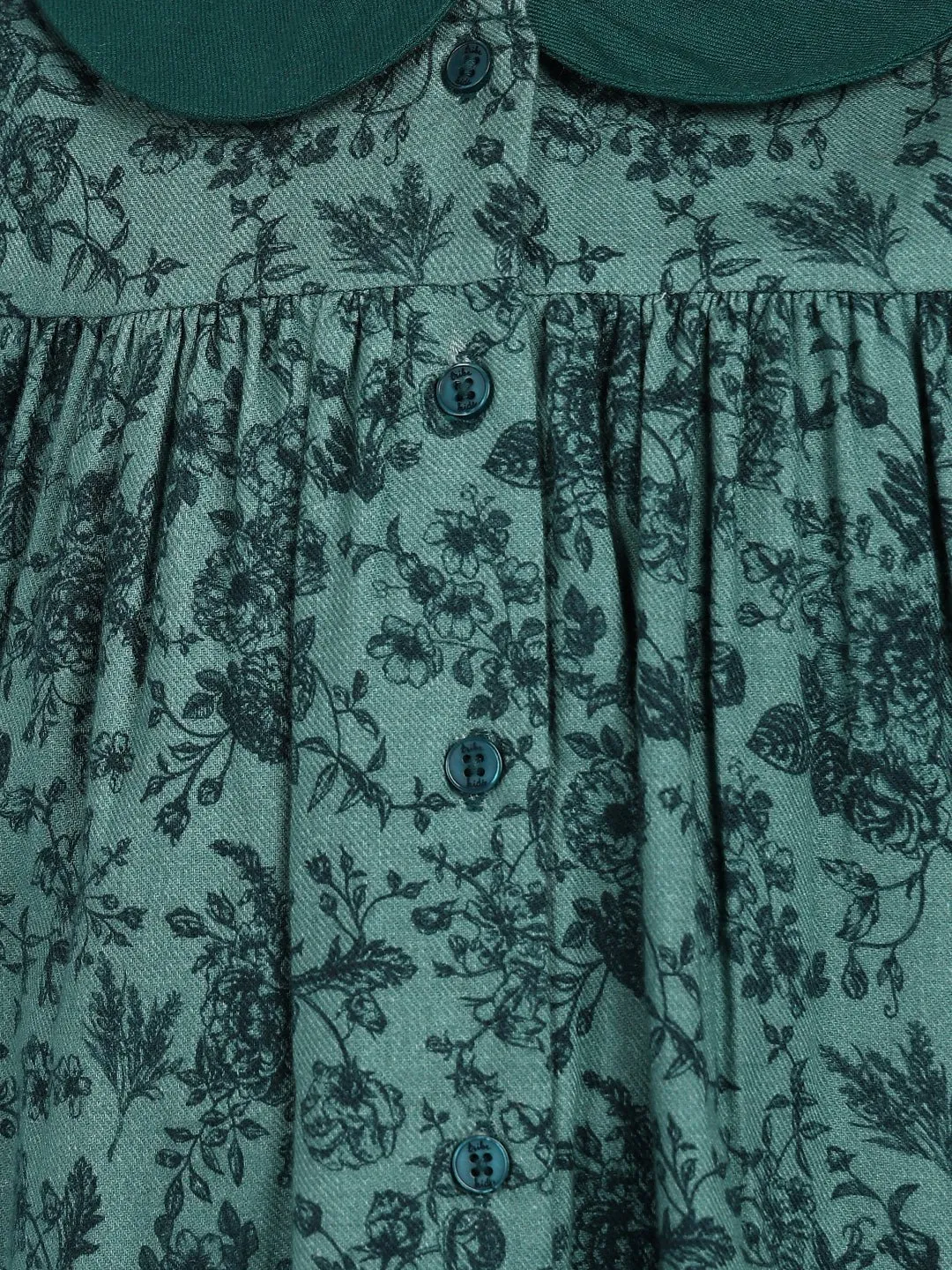 Cotton Floral Print Full Sleeves Girls Top With Corduroy Pants