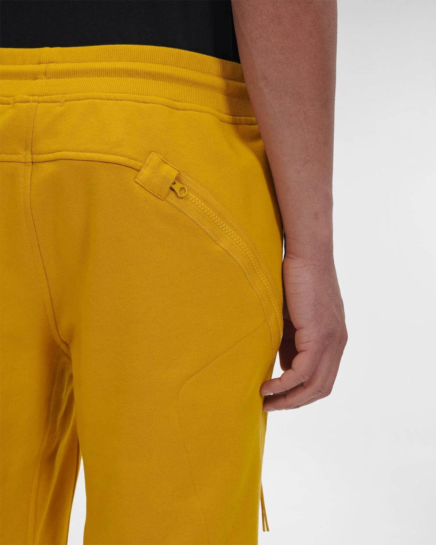 CP Company Diagonal Raised Fleece Shorts Nugget Gold