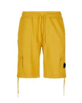 CP Company Diagonal Raised Fleece Shorts Nugget Gold