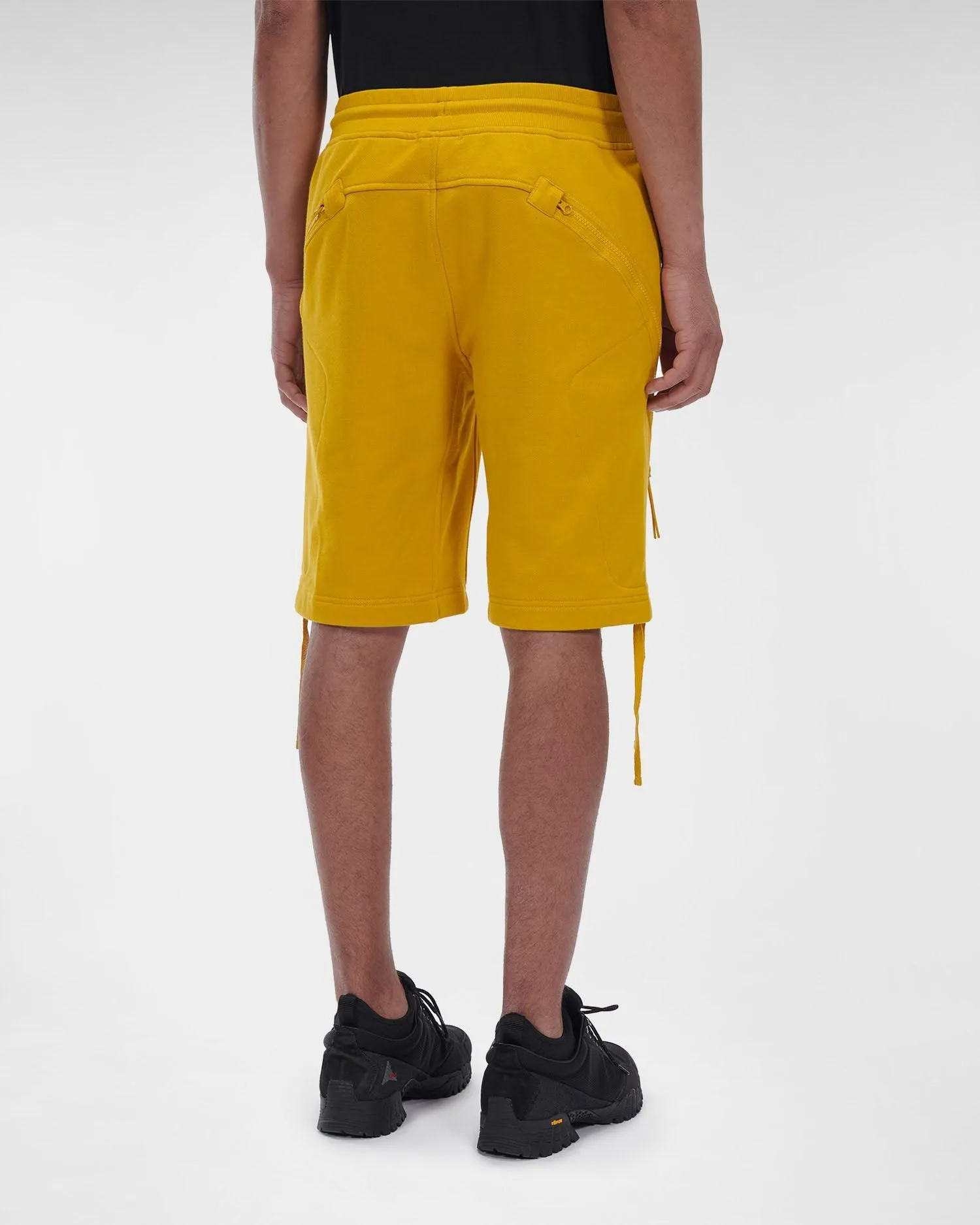 CP Company Diagonal Raised Fleece Shorts Nugget Gold