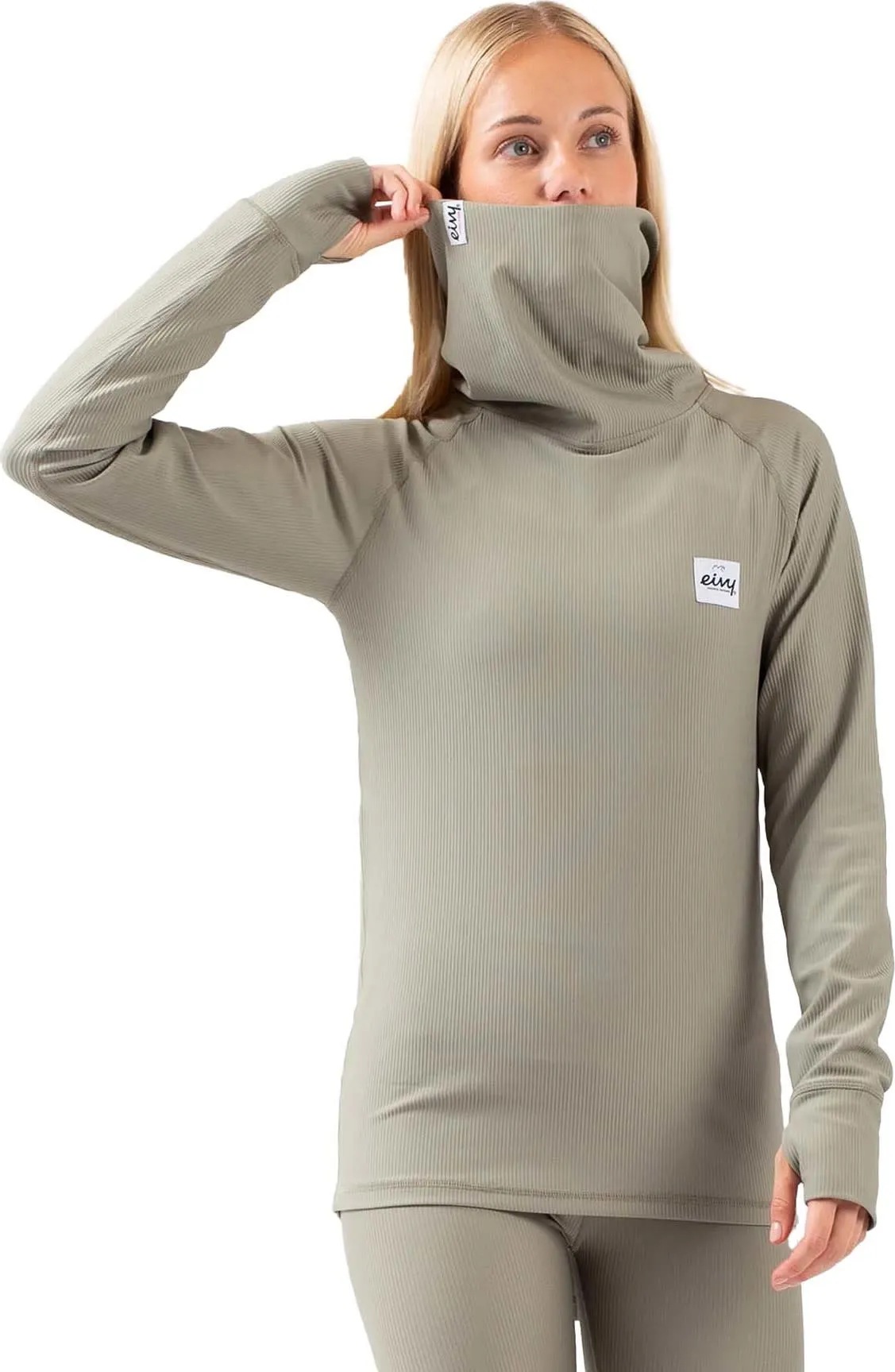 Eivy Women&#x27;s Icecold Gaiter Rib Top Faded Oak | Buy Eivy Women&#x27;s Icecold Gaiter Rib Top Faded Oak here | Outnorth