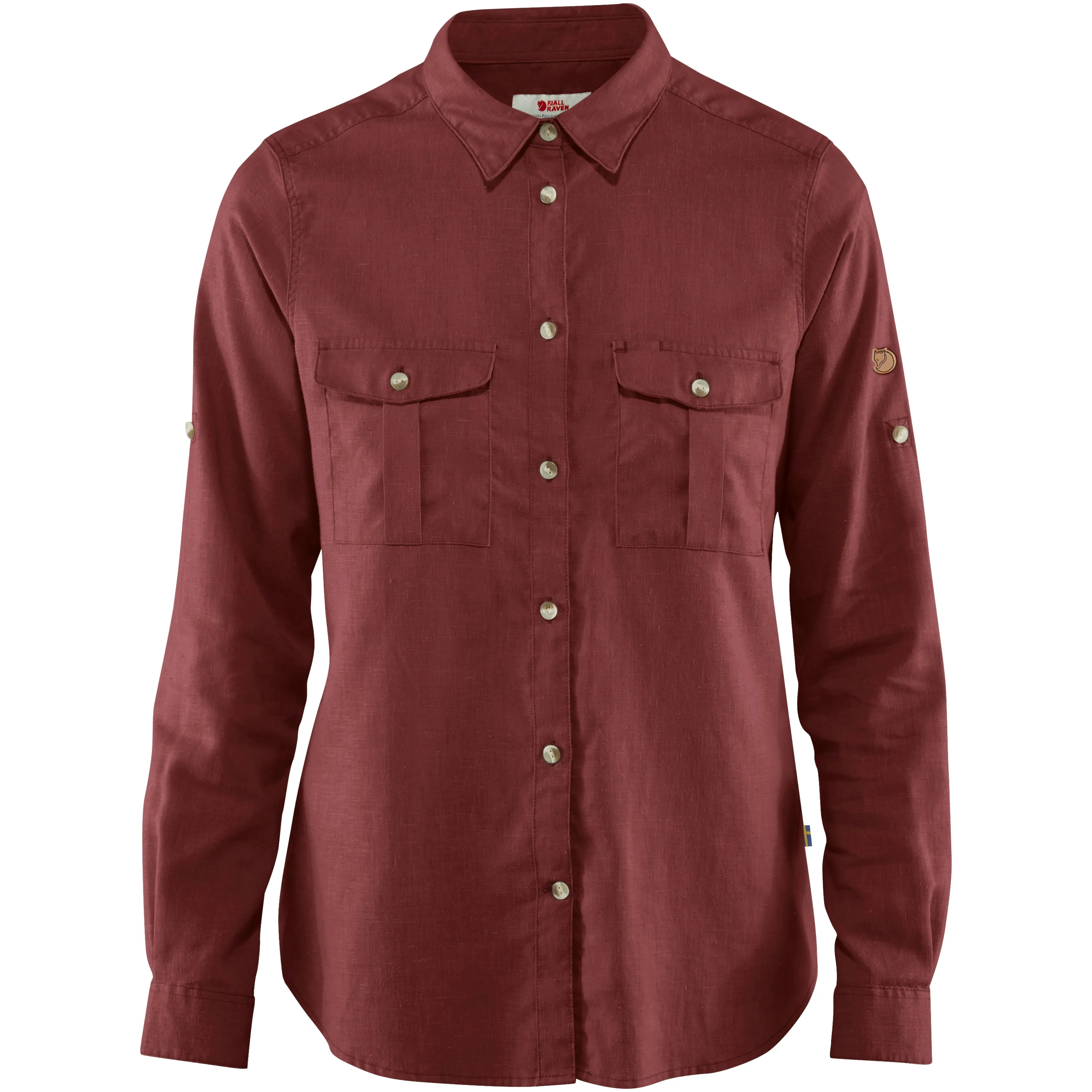 Fjällräven Women&#x27;s Övik Travel Shirt Long Sleeve Raspberry Red | Buy Fjällräven Women&#x27;s Övik Travel Shirt Long Sleeve Raspberry Red here | Outnorth