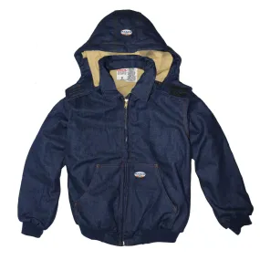 Flame Resistant Hooded Blue Denim Mod Acrylic Insulation Coat DJFQ2208