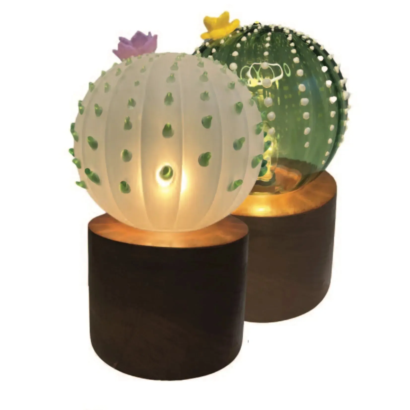 Glass Cactus Table Lamp by Sage Churchill-Foster, Sage Studios