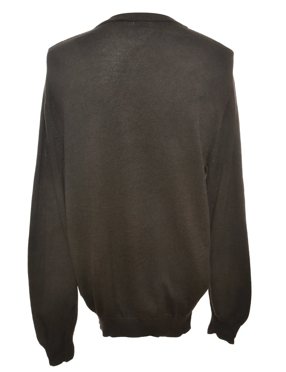 Haggar Black Knit Jumper - M