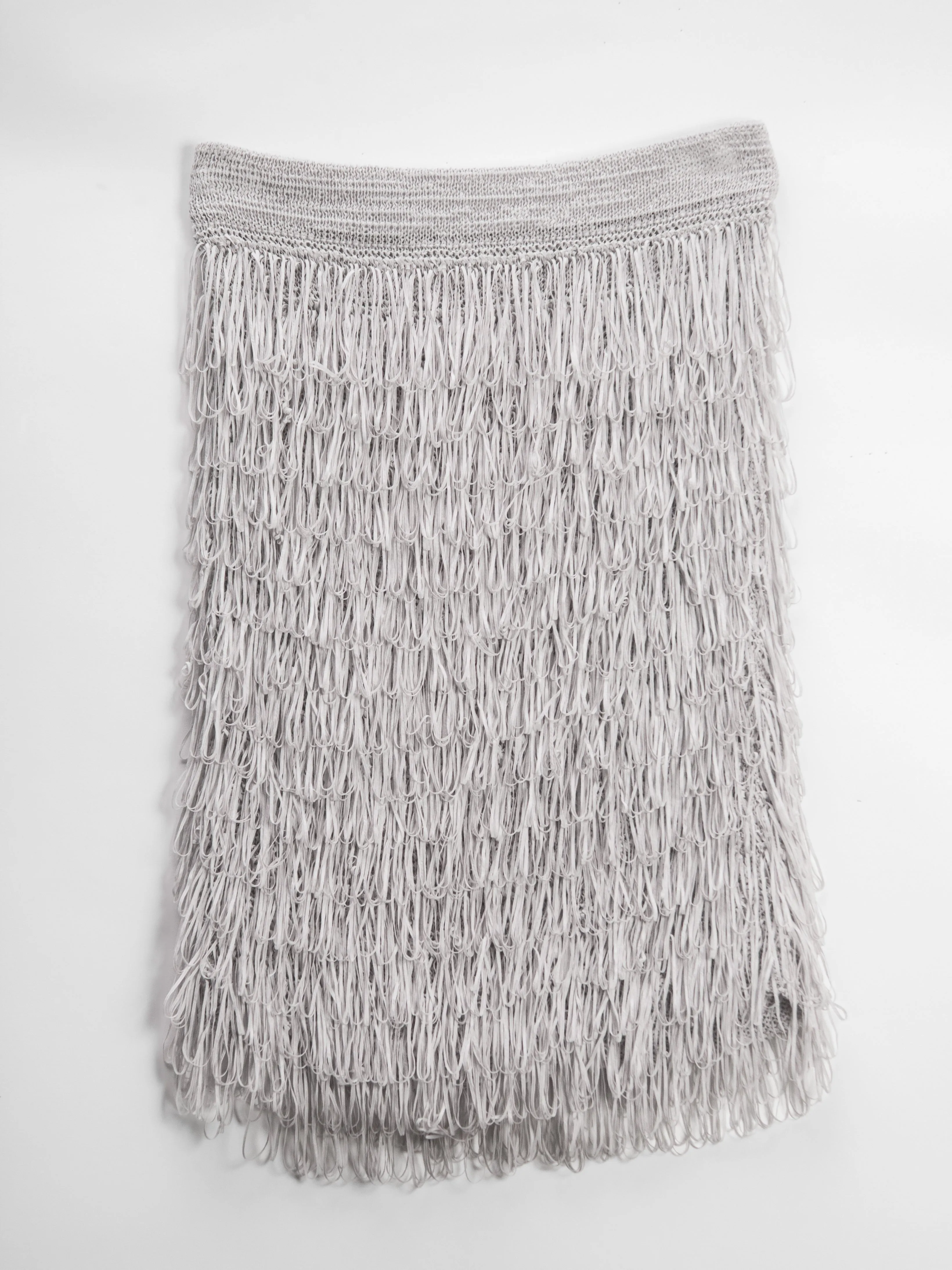 Hand-Knit Washi Fringe  Skirt