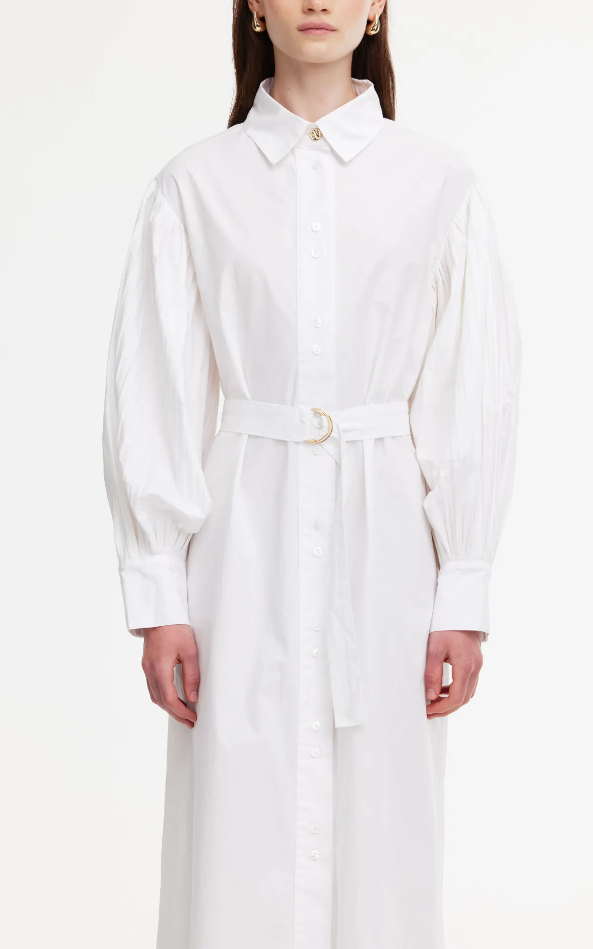 Harlow Pleat Dress - Ivory