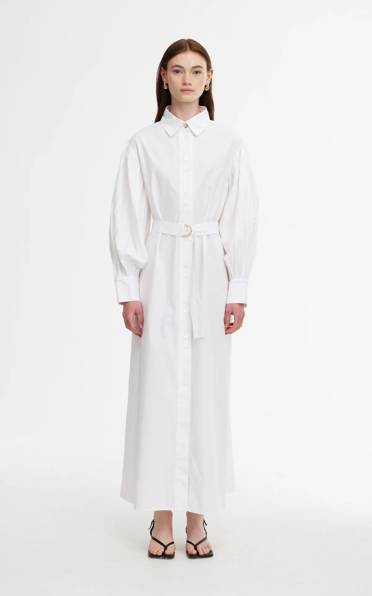 Harlow Pleat Dress - Ivory