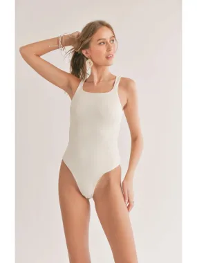 Ivory Square Neck Bodysuit