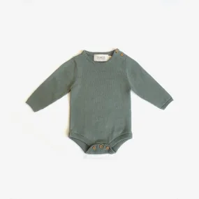 Knit Long Sleeve Bodysuit - Sage