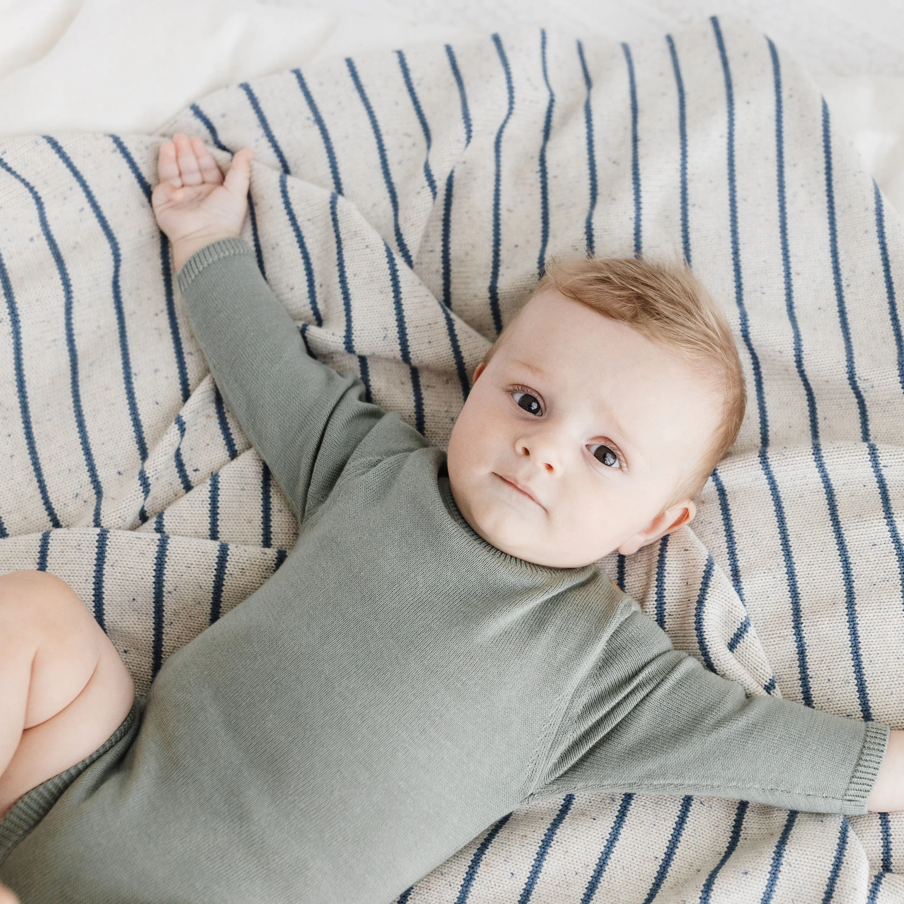 Knit Long Sleeve Bodysuit - Sage