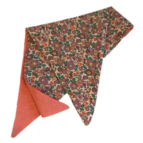 Liberty Betsy Floral Headscarf with Peach Dot