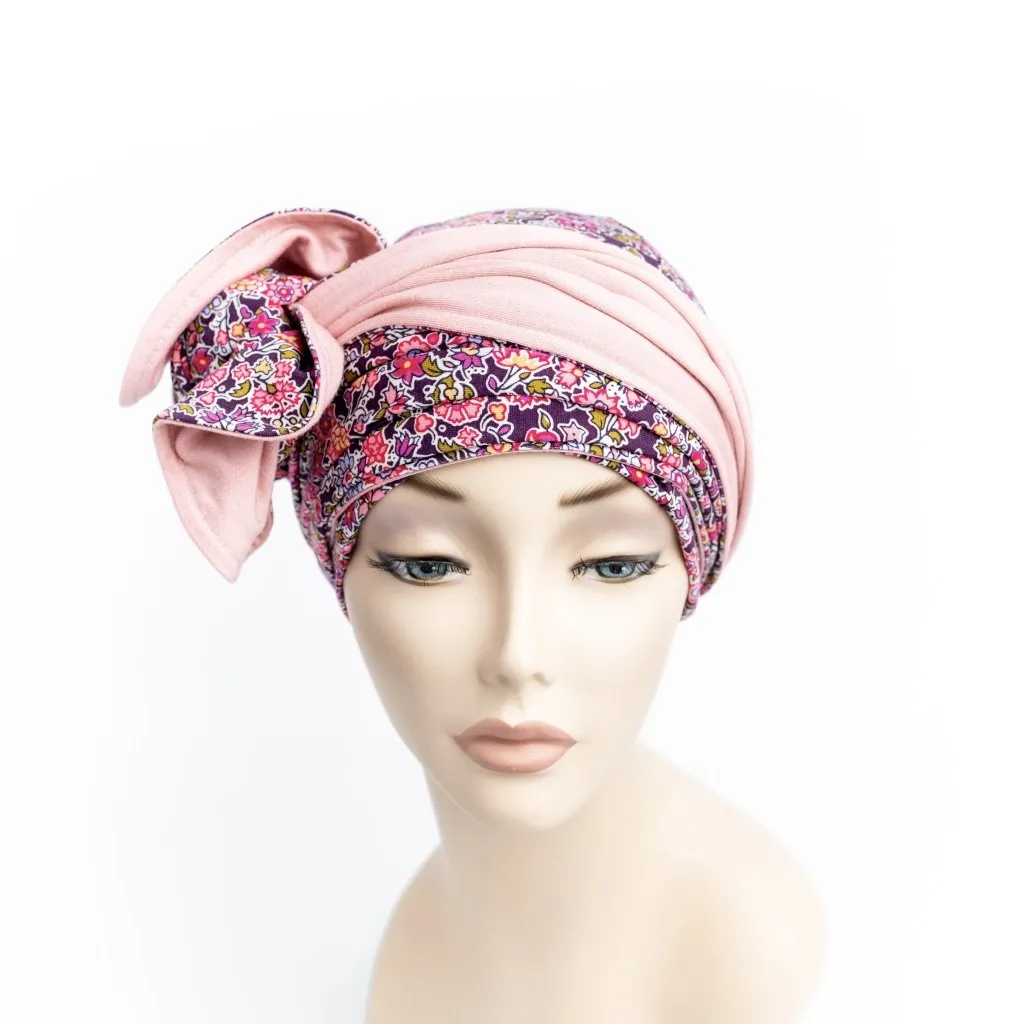 Liberty Head Wrap Reversible Cleo Pink