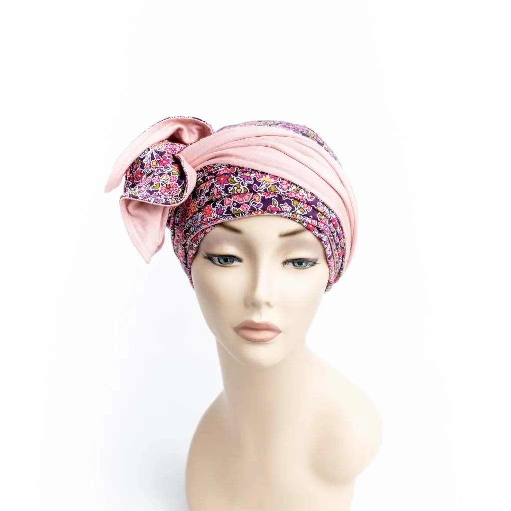 Liberty Head Wrap Reversible Cleo Pink