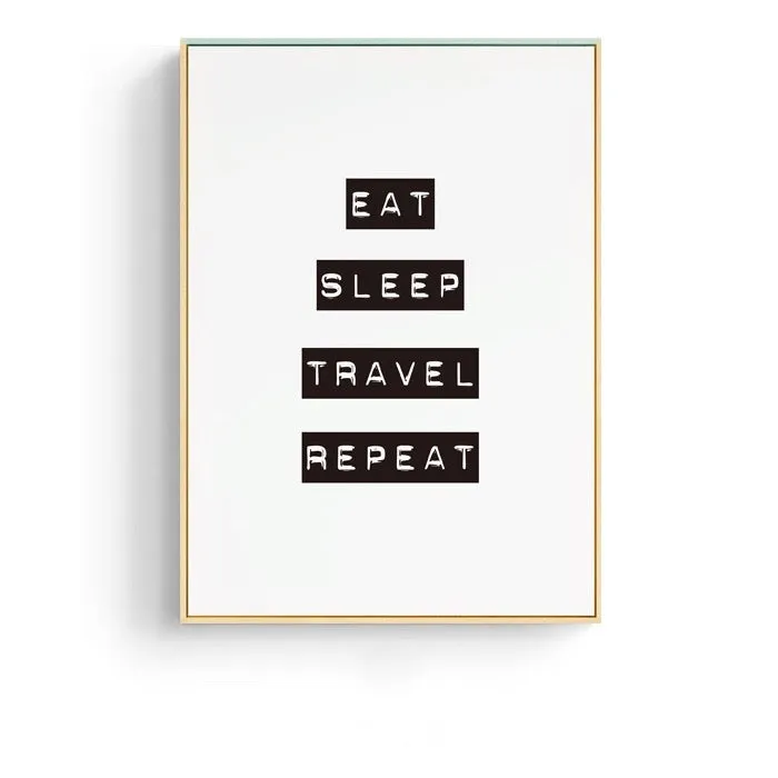 Love to Travel Wall Art With Frame