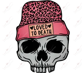 Loved to death skull leopard - htv transfer