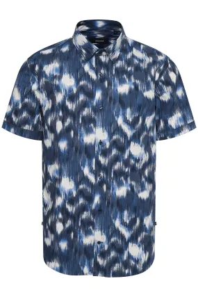 Matinique Motion Blur Print Shirt Navy