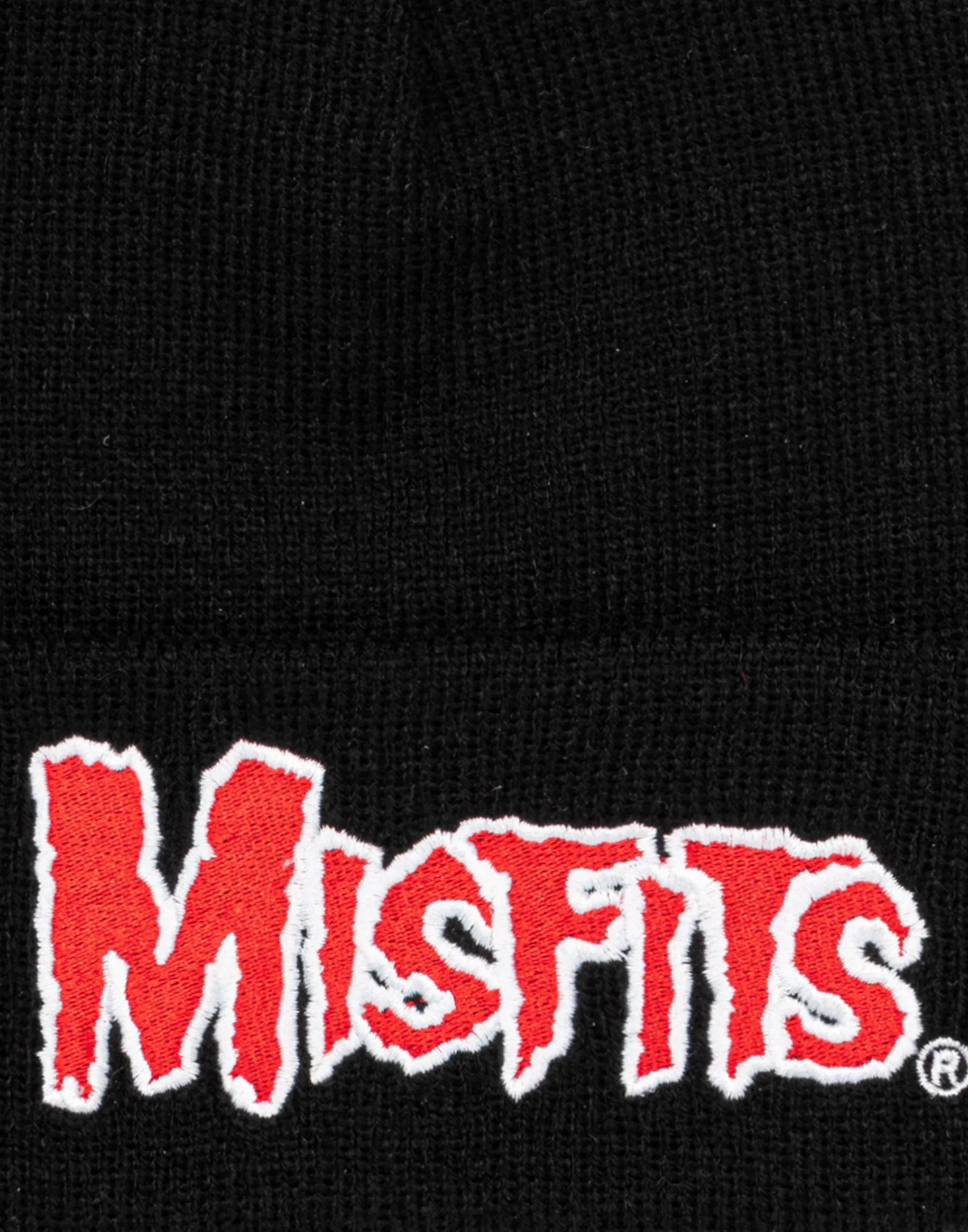 Misfits Red Logo Band Beanie Black