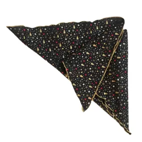 Navy Noel Cotton Headscarf Bandana